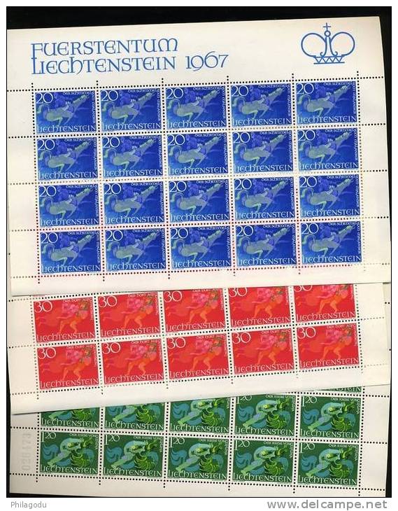 LEGENDES 1967 En Petite Feuilles Parfaites ++ Moins De La Moitié Faciale - Unused Stamps