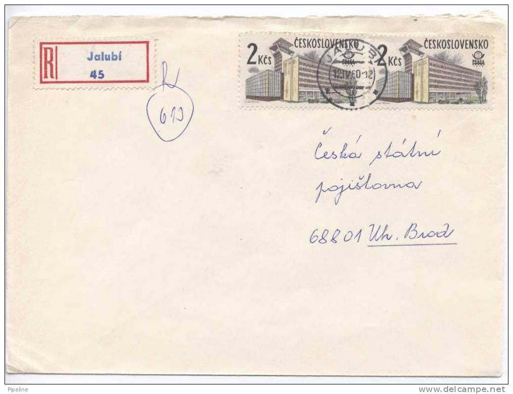 Czechoslovakia Registered Cover Sent 12-4-1960 - Covers & Documents