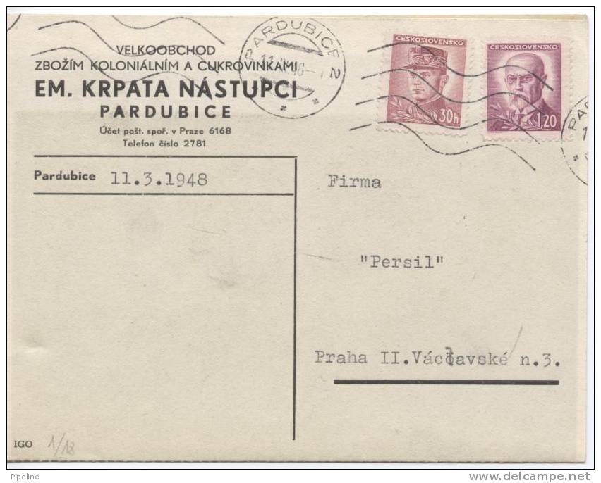 Czechoslovakia Cover 11-3-1948 - Covers & Documents