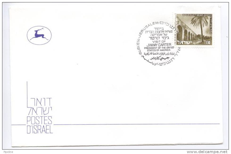 Israel Cover Visit Of Jimmy Carter President Of The United States Of America 11-3-1979 - Covers & Documents