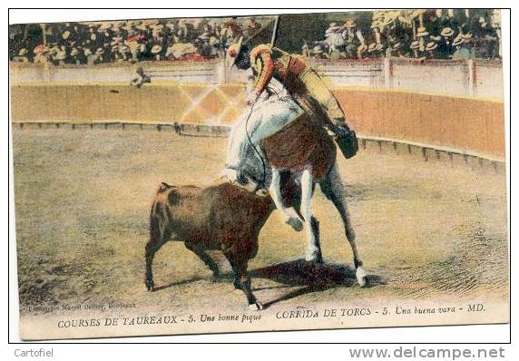 COURSES DE TAUREAUX - UNE BONNE PIQUE-CORRIDA DE TOROS - Corrida