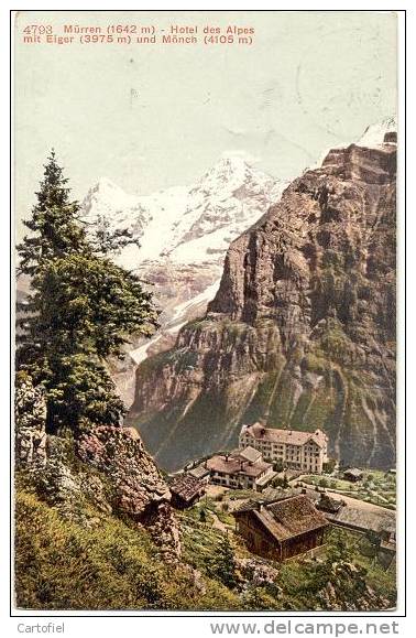 MURREN-HOTEL DES ALPES MIT EIGER - Mürren