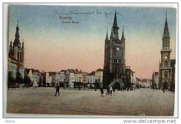 Cpsm Belgique KORTRIJK COURTRAI Groote Markt Grand Place - Kortrijk