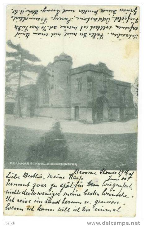 Grammar School, Kidderminster, 1903, 3 Scans - Sonstige & Ohne Zuordnung