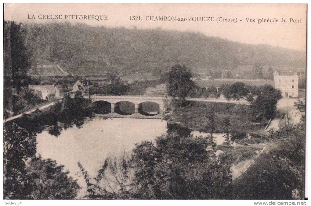 CHAMBON-sur-VOUEIZE (Creuse) - Vue Générale Du Pont  CPA Non écrite - Chambon Sur Voueize