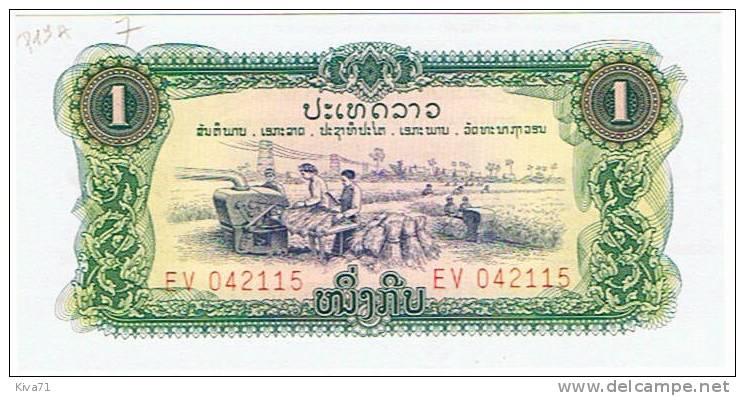 1 Kip  "LAOS"    P19a    UNC        Ro 39 - Laos