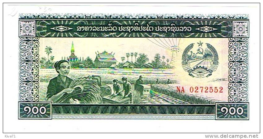 100 Kip  "LAOS"    P30   UNC        Ro 38 - Laos