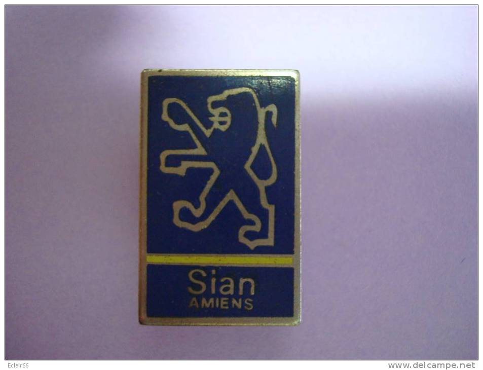 PIN'S ... PEUGEOT ...LION   SIAN   AMIENS - Peugeot