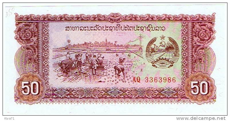 50 Kip  "LAOS"       UNC        Ro 38 - Laos