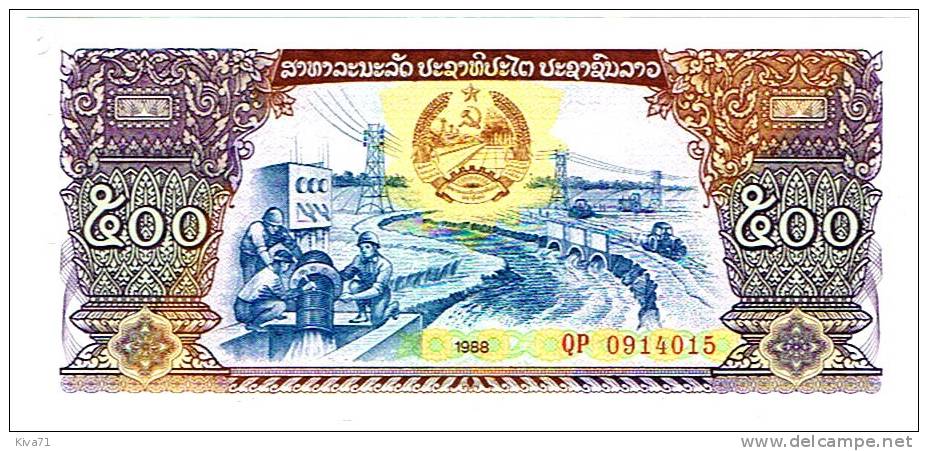 500 Kip  "LAOS"       UNC        Ro 38 - Laos