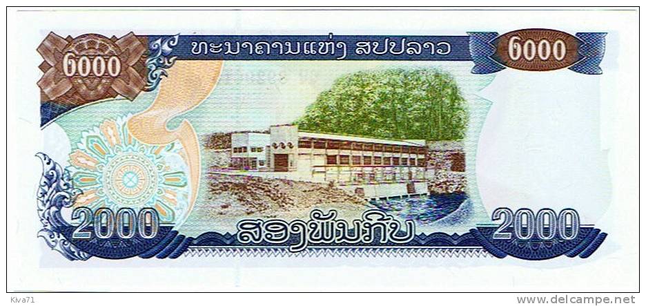 2000 Kip  "LAOS"       UNC        Ro 38 - Laos