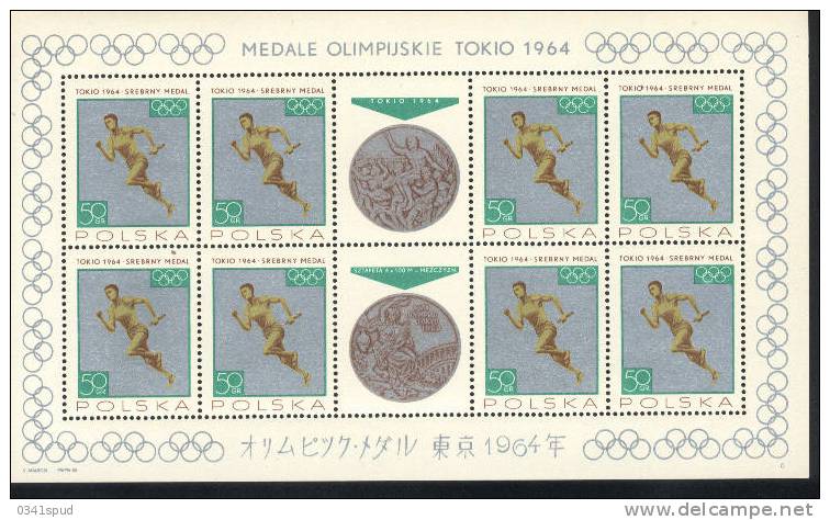 Jeux Olympiques 1964  Pologne   Medailles Olympiques Athlétisme Atletica ** Never Hinged - Summer 1964: Tokyo