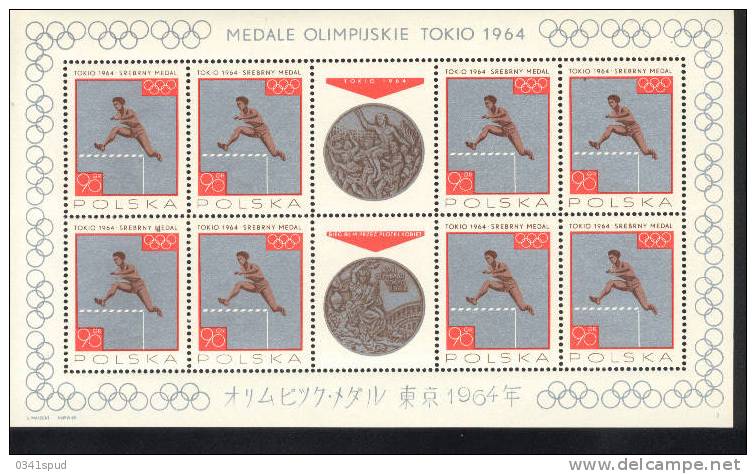 Jeux Olympiques 1964 Pologne Medailles Olympiques  Athlétisme **atletica  Never  Hinged - Summer 1964: Tokyo