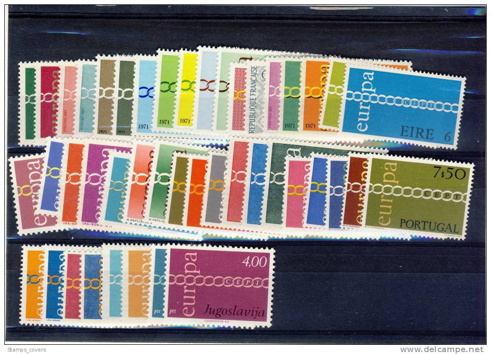 EUROPA MNH** 1971 ANNEE COMPLETE 21 PAYS - 1971