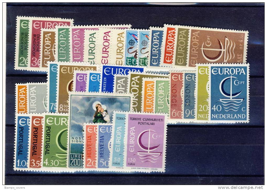 EUROPA MNH** 1966 ANNEE COMPLETE 19 PAYS - 1966