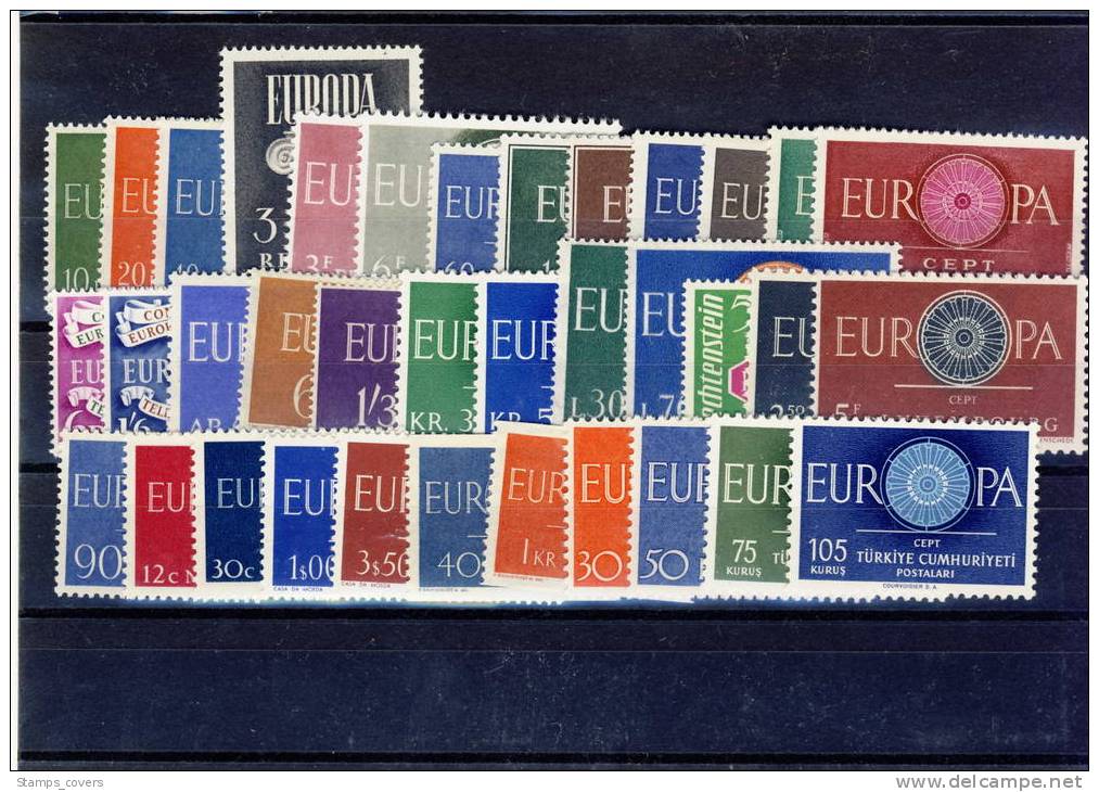 EUROPA MNH** 1960 ANNEE COMPLETE 20 PAYS - 1960