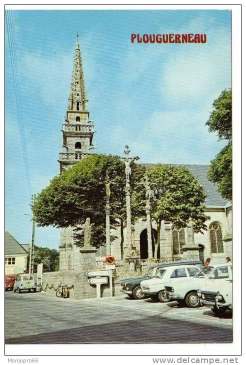 CPM De Plouguerneau   L Eglise Et Le Calvaire - Plouguerneau