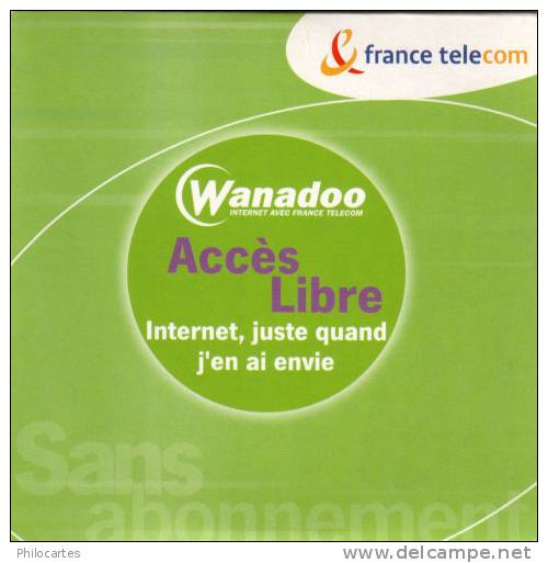 Kit De Connexion Internet  -  Wanadoo  Accès Libre - Internetanschluss-Sets