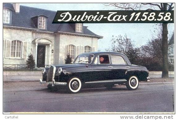 BRUXELLES- MERCEDES -CARTE PUBLICITAIRE - TAXI- DUBOIS TAX- 2 SCANS - Artesanos