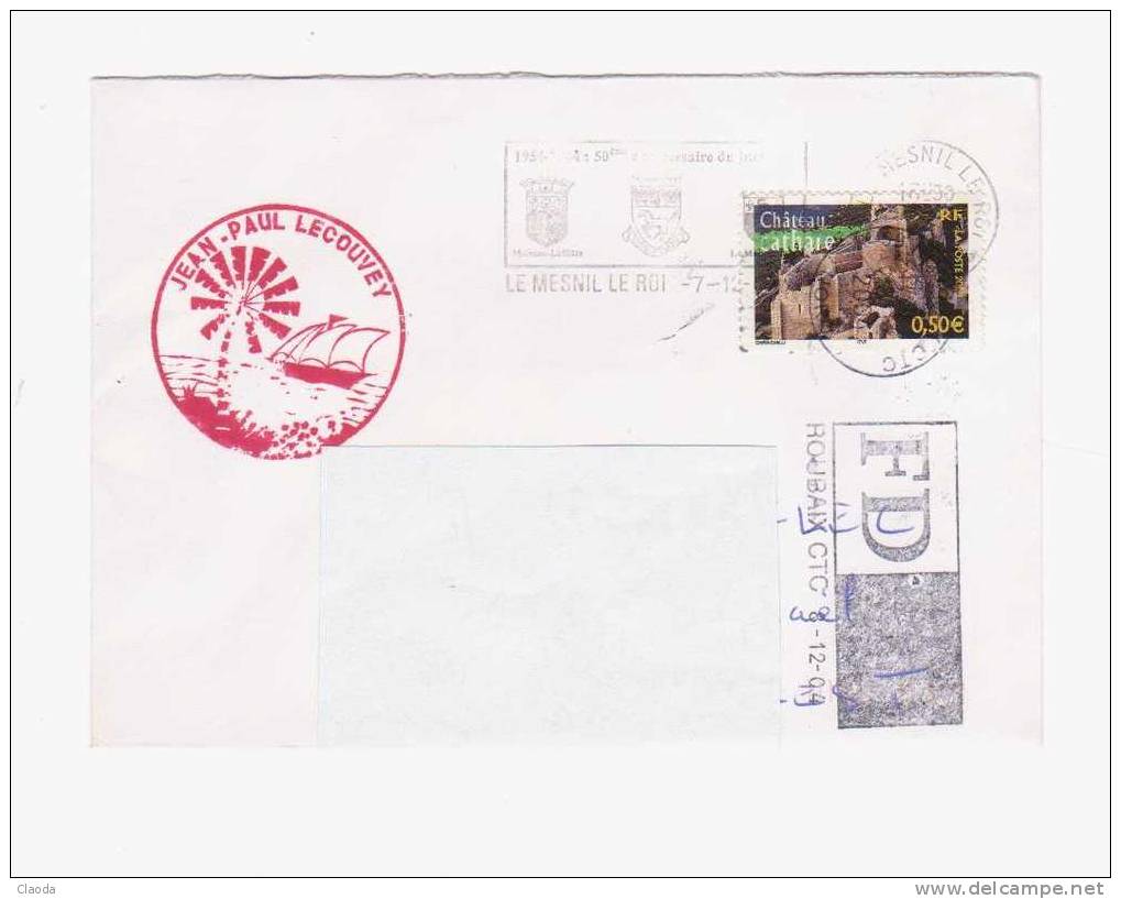 5869 Lettre De LE MESNIL LE ROI En FAUSSE DIRECTION (ROUBAIX CTC-2004) - Briefe U. Dokumente