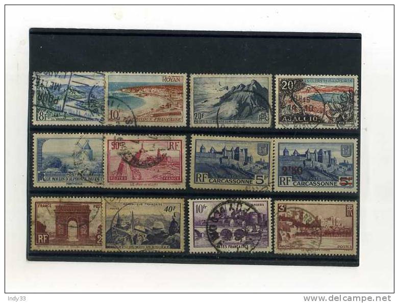 - FRANCE . ENSEMBLE DE TIMBRES DE  PAYSAGES . OBLITERES - Collections