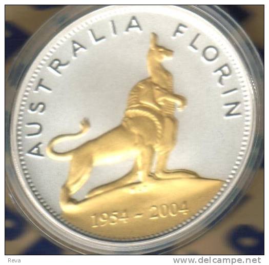 AUSTRALIA $1 ANIMAL COLOURED ROYAL VISIT FRONT QEII HEAD BACK 2004 1 Oz .999 SILVER PROOF READ DESCRIPTION CAREFULLY !!! - Other & Unclassified