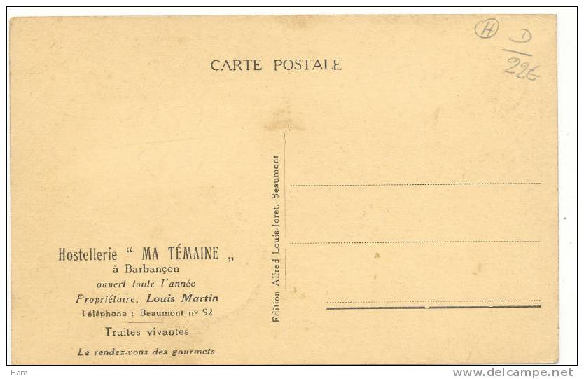 BARBANCON - Hostellerie " Ma Témaine " (1321)r - Beaumont