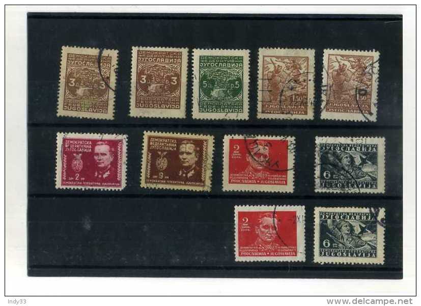 -  YOUGOSLAVIE . TIMBRES DE 1945 /59 - Usados