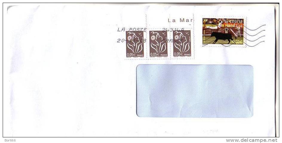 GOOD Postal Cover FRANCE To ESTONIA 2008 - Nice Stamped: Corrida; Marianne - Briefe U. Dokumente