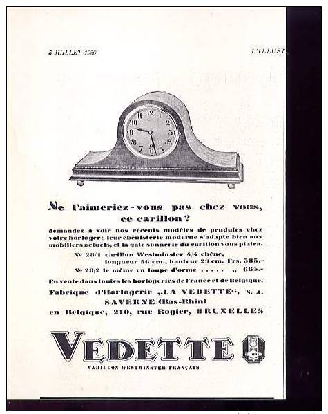 Pub De 1928 - Horloge Avec Carillon Westiminster - VEDETTE - Saverne - 2 - - Altri & Non Classificati