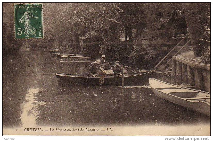 94 CRETEIL La Marne Au Bras De Chapitre Cpa Animée - Creteil