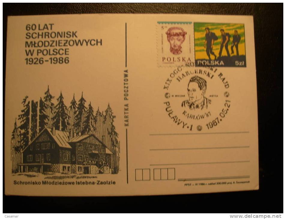 Polonie Poland 60 Anv Schronisk Mlodzowych Polsce 1986 Entier Postal Stationery - Climbing