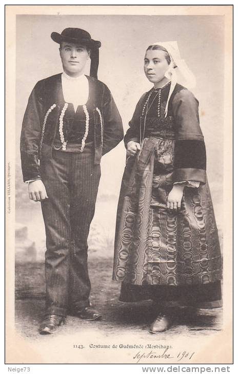 Cpa Du 56 - Costume De Guéménée Vers 1900 - Guemene Sur Scorff