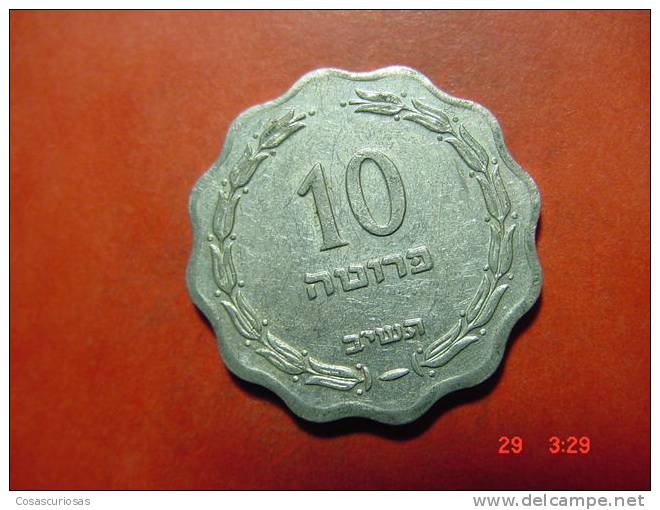 4309  ISRAEL 10 PRUTOT   AÑOS / YEARS  1952  VF - Israel