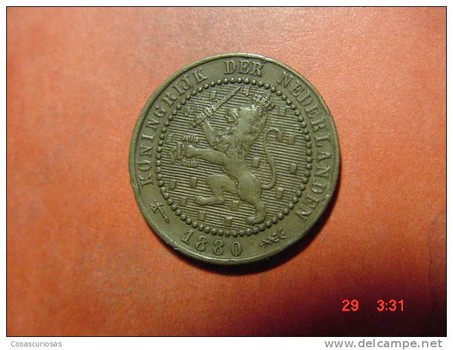 4325 NETHERLANDS HOLLAND  1 CENT   AÑOS / YEARS  1880   VF- - 1849-1890 : Willem III