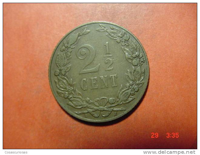 4337 NETHERLANDS HOLLAND  2 1/2  CENT   AÑOS / YEARS  1904  VF+ - 2.5 Cent