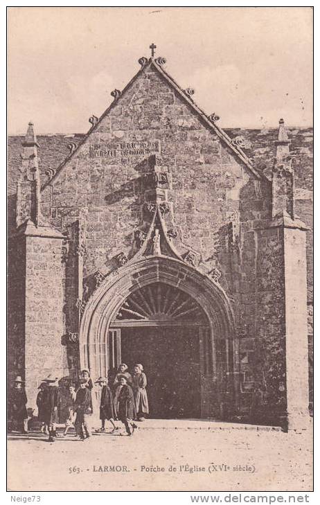 Cpa Du 56 - Larmor - Porche De L'Eglise - Larmor-Plage