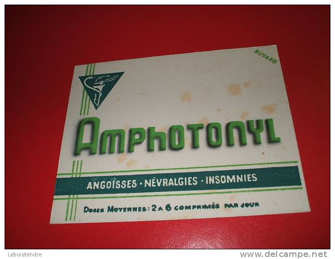 BUVARD : AMPHOTONYL  -TAILLE: 13.2 X 10.5 CM - Produits Pharmaceutiques