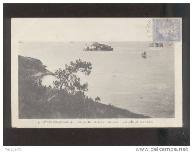 Carantec Chateau Du Taureau & L'île Louët Vue Prise De Pen A Lann édit.N.L. N° 3  Belle Carte - Carantec