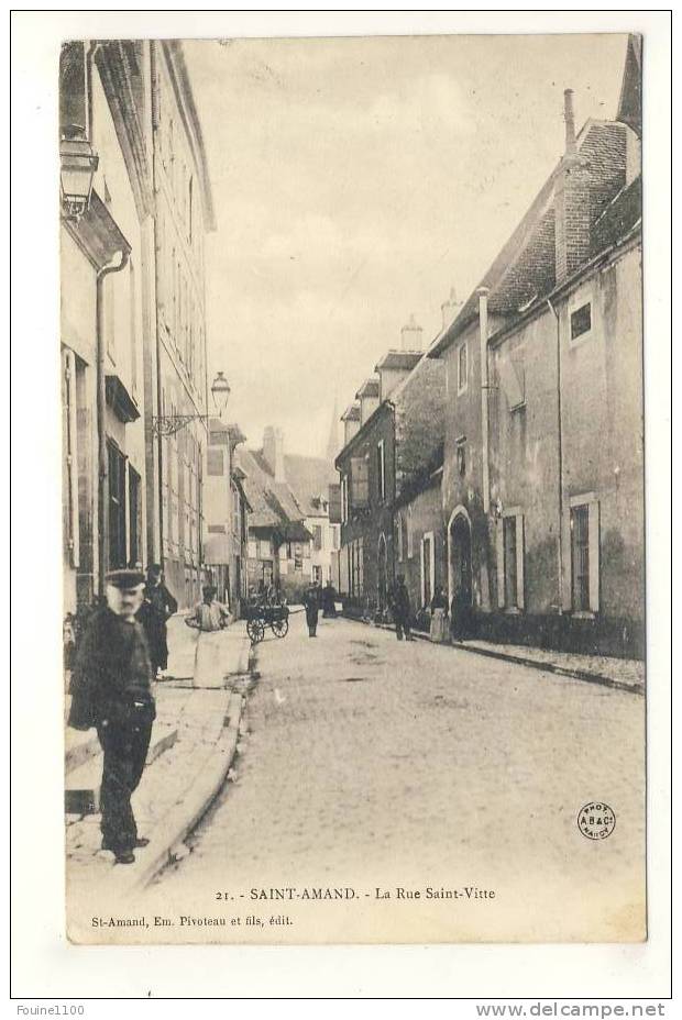 Carte De St Saint Amand Montrond La Rue Saint Vitte - Saint-Amand-Montrond