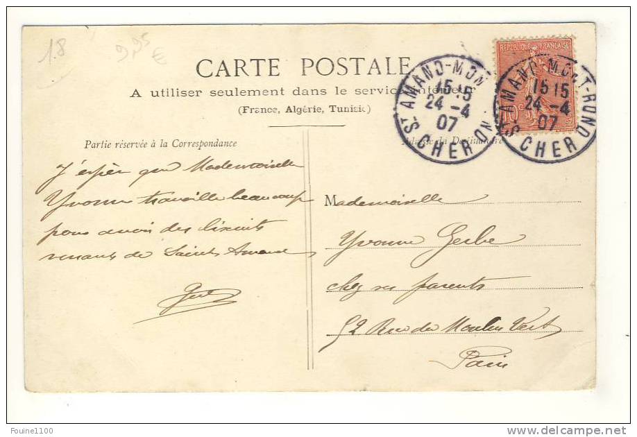 Carte De St Saint Amand Montrond La Rue Saint Vitte - Saint-Amand-Montrond