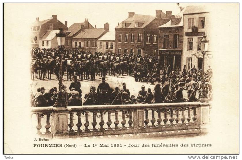 Fourmies -Le 1er Mai 1891 - Jour Des Funérailles Des Victimes - Fourmies