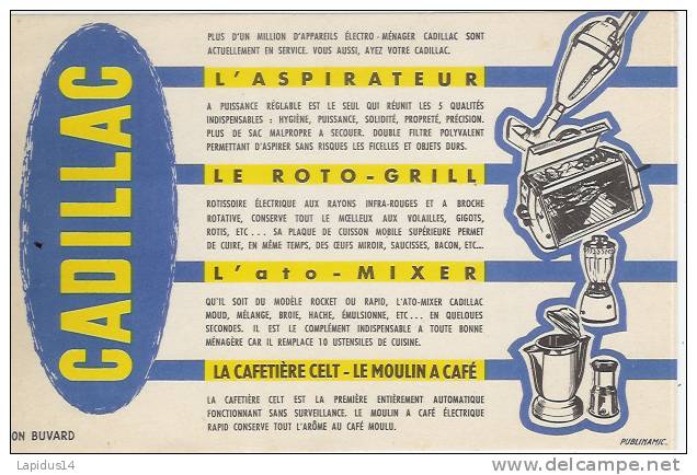 BU 54 / BUVARD    ASPIRATEUR CADILLAC - Produits Ménagers