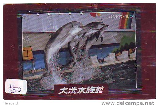 DOLPHIN DAUPHIN Dolfijn DELPHIN Tier Animal (550) Telecarte Japan * - Delfines