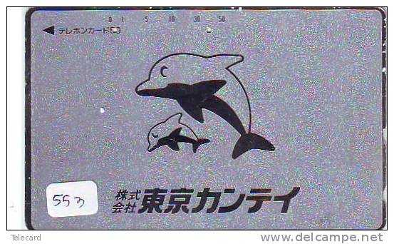 DOLPHIN DAUPHIN Dolfijn DELPHIN Tier Animal (553)  * Telefonkarte Telecarte Japan * - Delfines