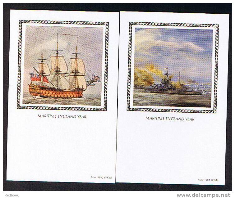 5 Benham Silk Postcards For 1982 Maritime Heritage Stamps- Ref 249 - Krieg