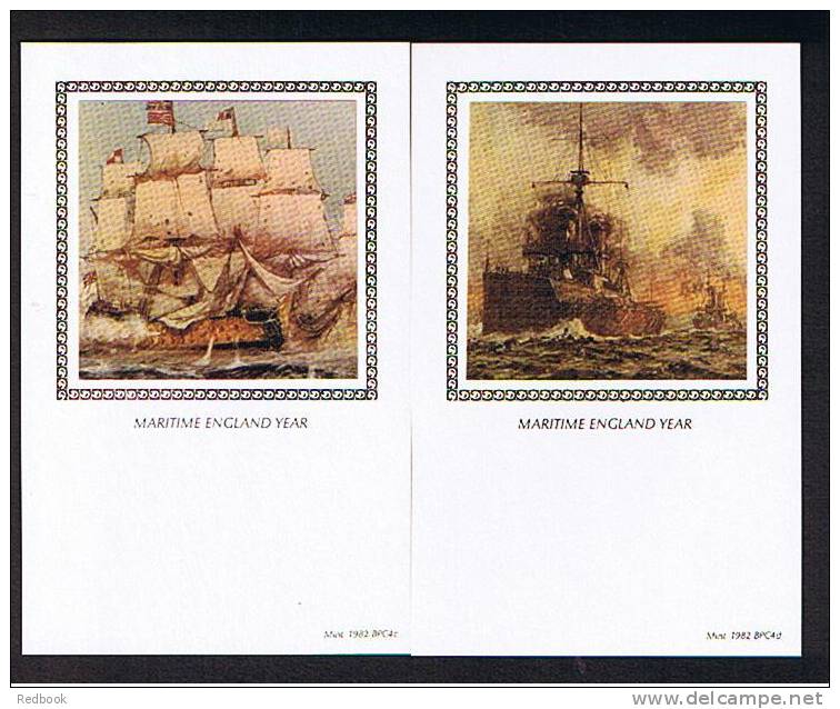 5 Benham Silk Postcards For 1982 Maritime Heritage Stamps- Ref 249 - Warships