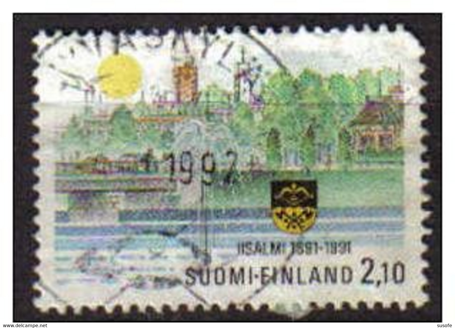 Finlandia 1991 Scott 873 Sello º Vistas Cent. Ciudad Lisalmi Michel 1156 Yvert 1122 Postimerkki Suomi Stamp Finland - Gebraucht