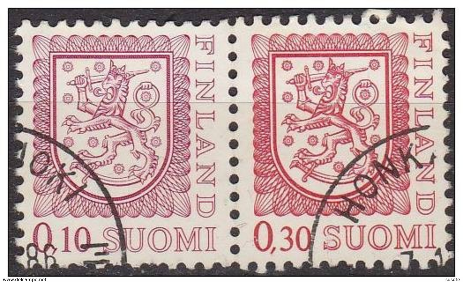 Finlandia 1978 Scott 55-7 Sello º Escudo De Armas Unidos Michel 824-6IAy Yvert 790-2 Postimerkki Suomi Stamp Finland - Used Stamps