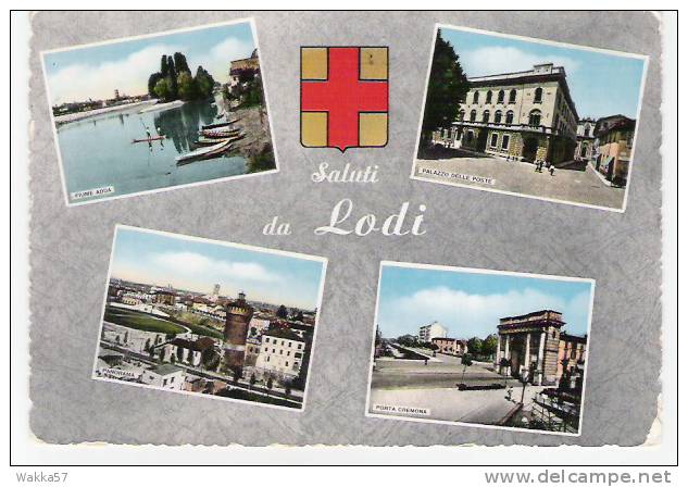 835- SALUTI DA LODI - PRIMI COLORI - VG 1959 -  ITALY - ITALIE - ITALIEN - Lodi